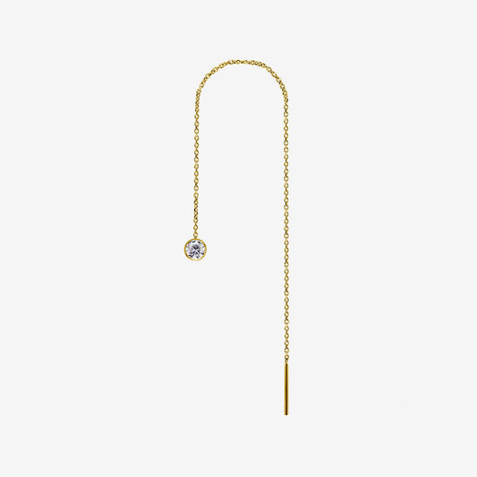 Piranha Chain Threader Round Stone Steel Zirconline - 2062-001-014