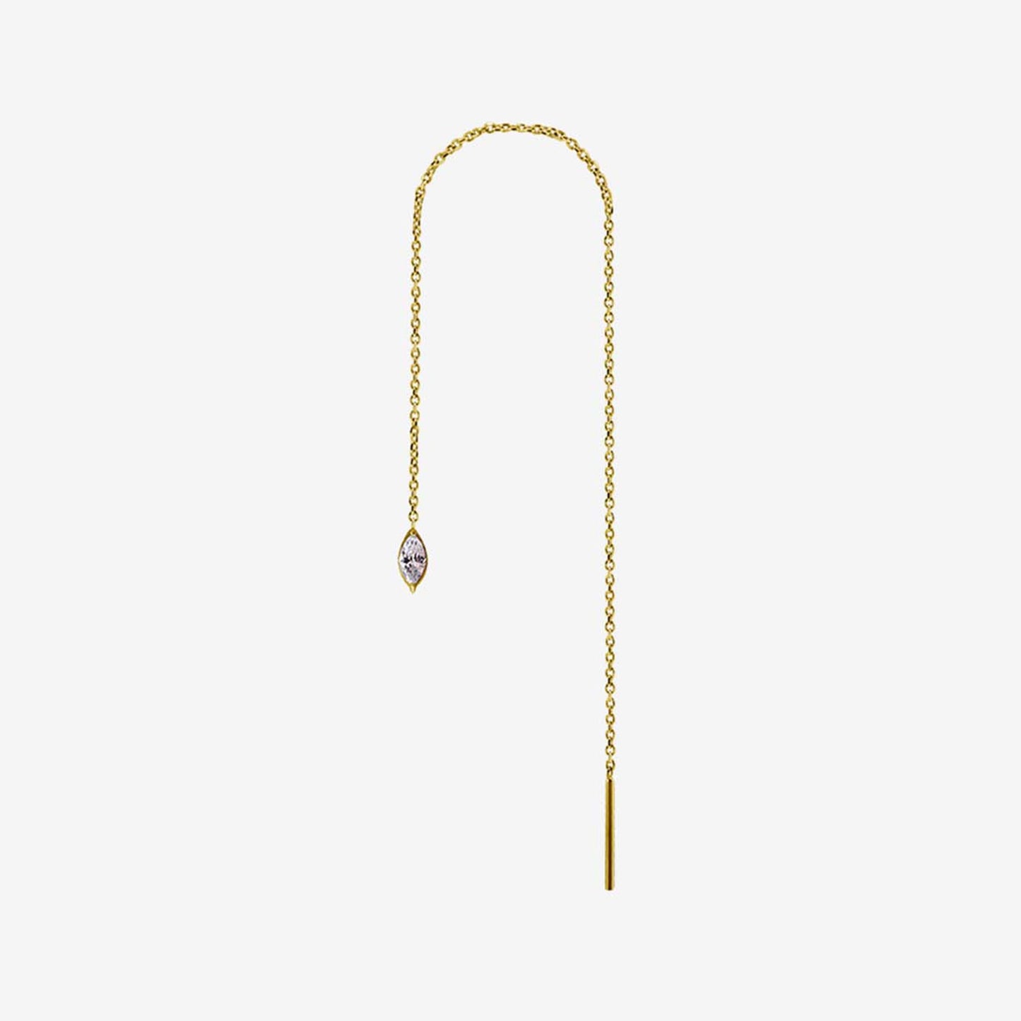 Piranha Chain Threader Oval Stone Zirconline