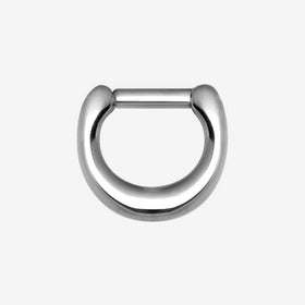 Piranha Septum Oval Clicker Surgical Steel 316L Basicline - 2062-001-155