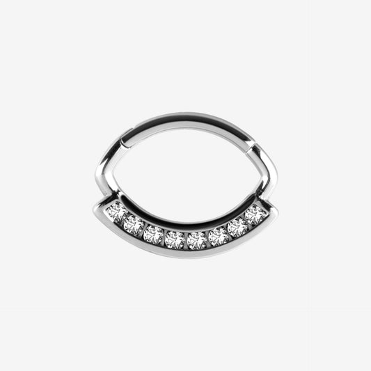 Piranha Septum Hinged Wavy Crystals Steel Basicline - 2062-001-157