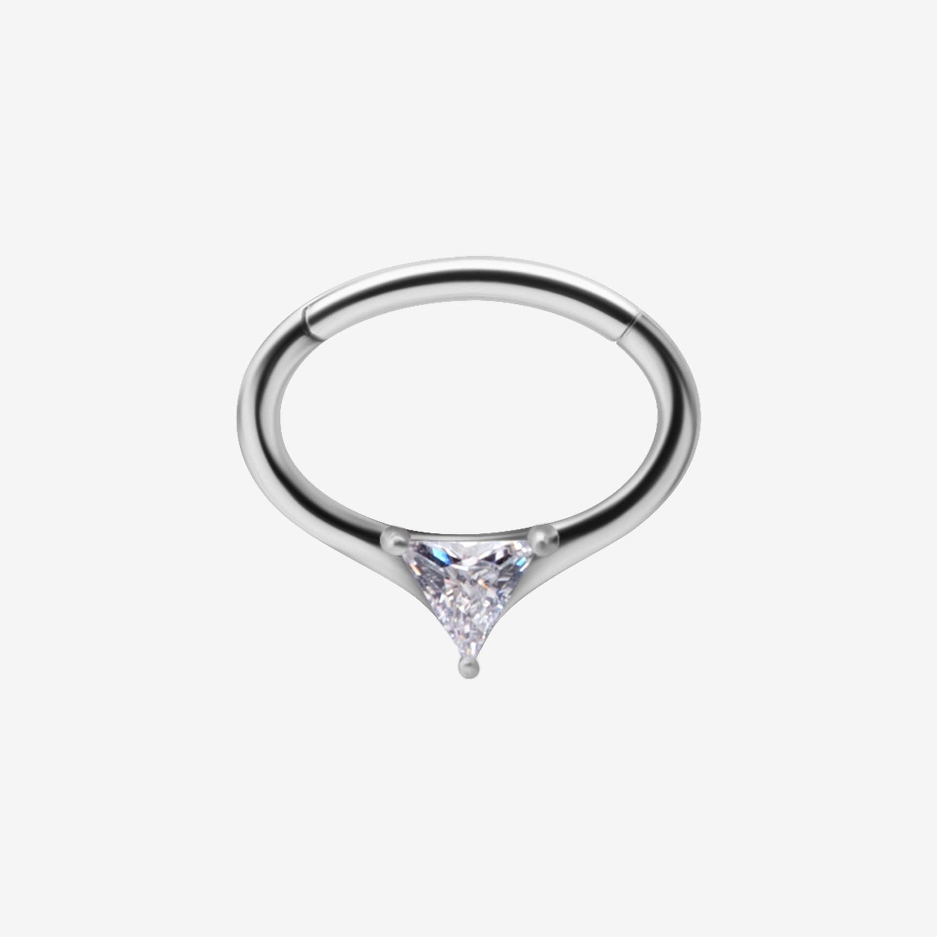 Piranha Septum Hinged Triangle Crystal Steel Basicline - 2062-001-158