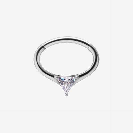 Piranha Septum Hinged Triangle Crystal Steel Basicline - 2062-001-158