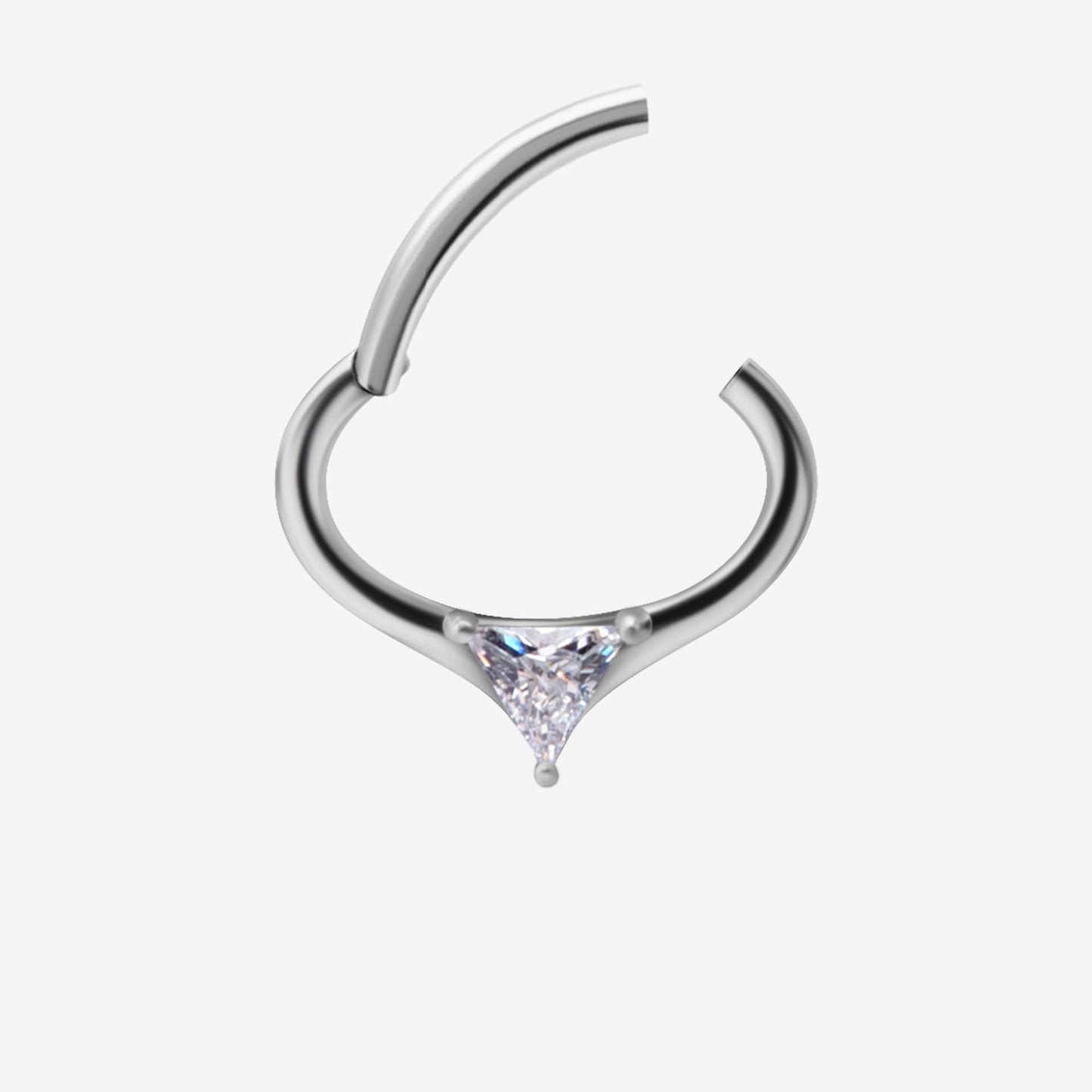Piranha Septum Hinged Triangle Crystal Steel Basicline - 2062-001-158