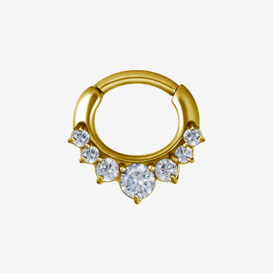 Piranha Septum Sparkling Large Steel Zirconline - 2062-001-172