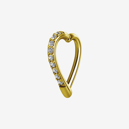 Piercing Piranha Banana Heart Multi Jewelled Steel Zirconline