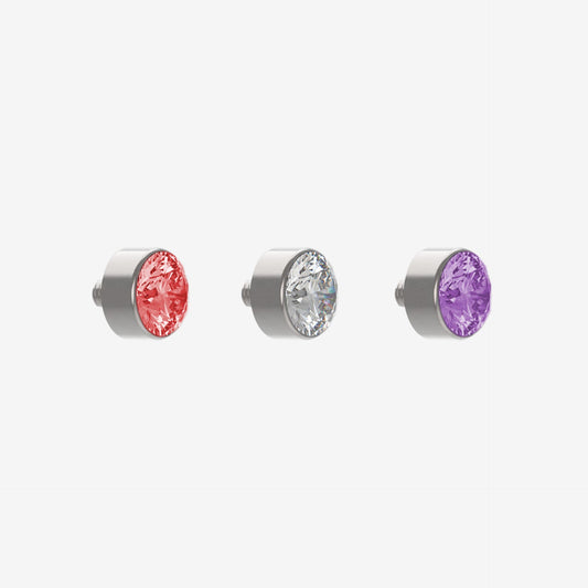 Piranha Microdermal Surgical Head in 316L Steel with Stone - 2100-PICM-ACPE