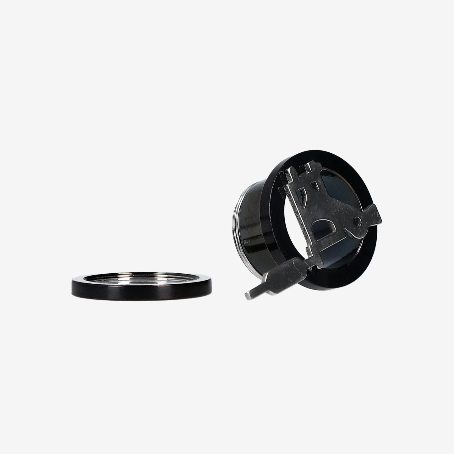 Piranha Tunnel BFTN28 Black Surgical Steel 316L