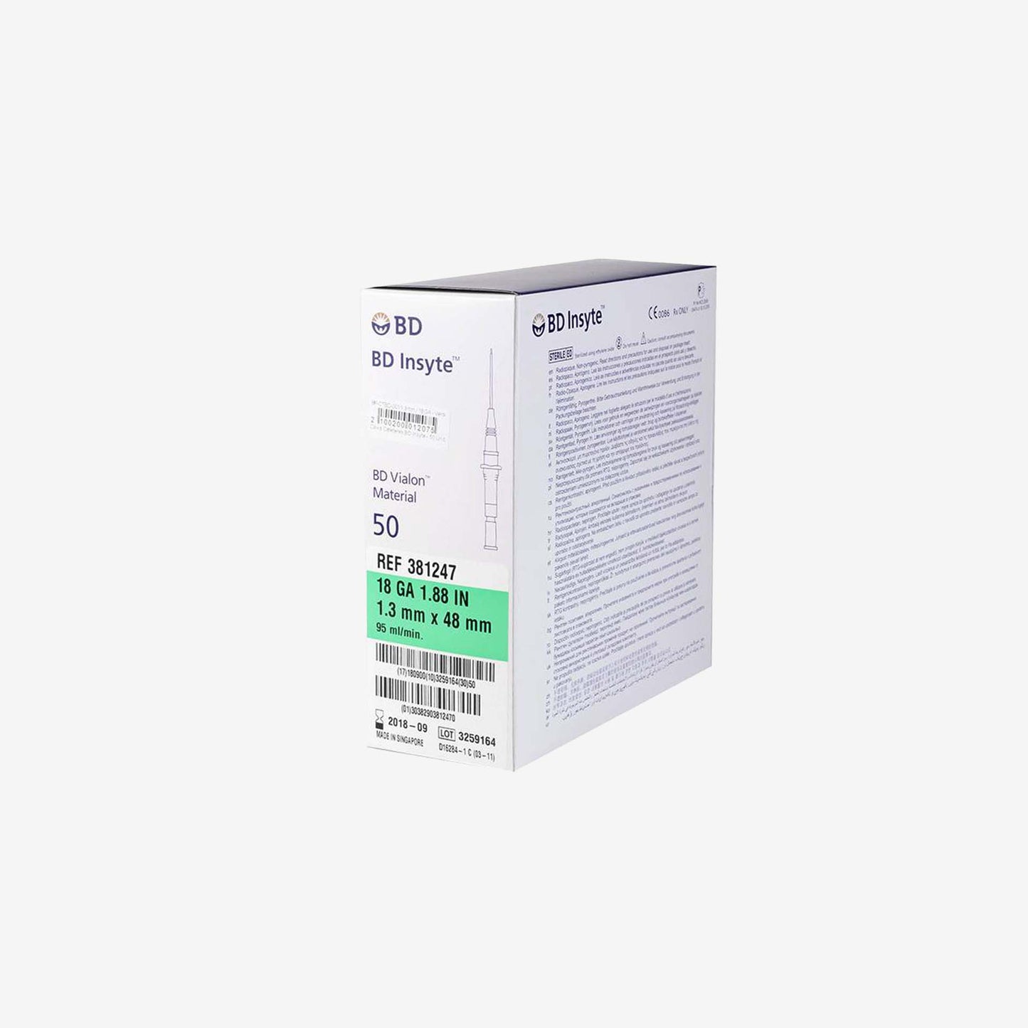 Cateter BD Insyte 18 GA 1.3mm