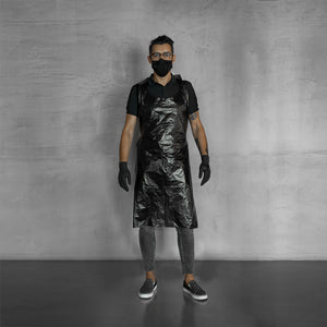 Disposable Apron Black - Pack 100 Units - 4057-017-002