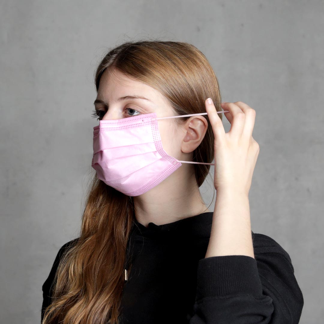 Disposable Mask Protect Plus Type IIR Soft Pink - 4057-042-004