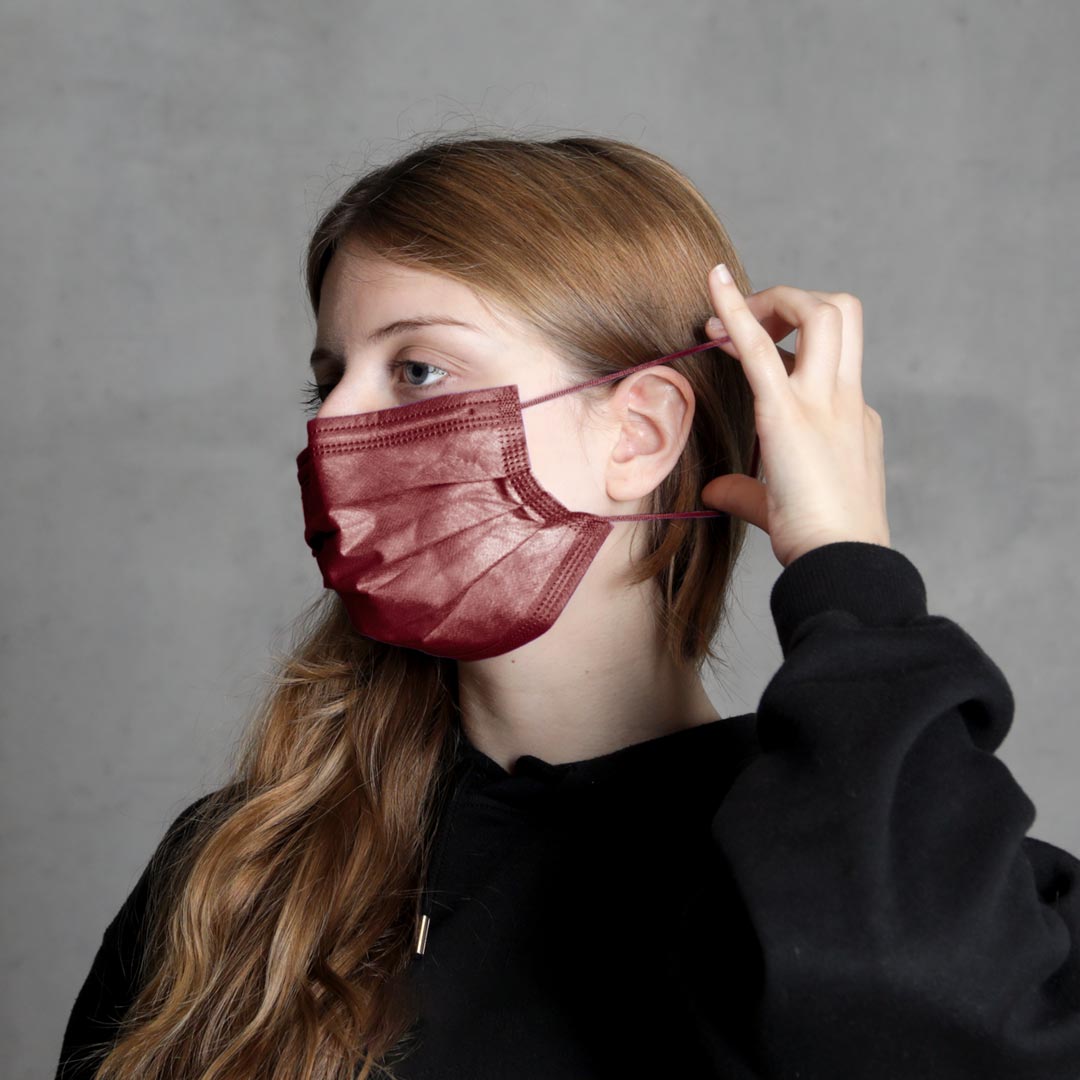 Disposable Mask Protect Plus Type IIR Bordeaux - 4057-042-005