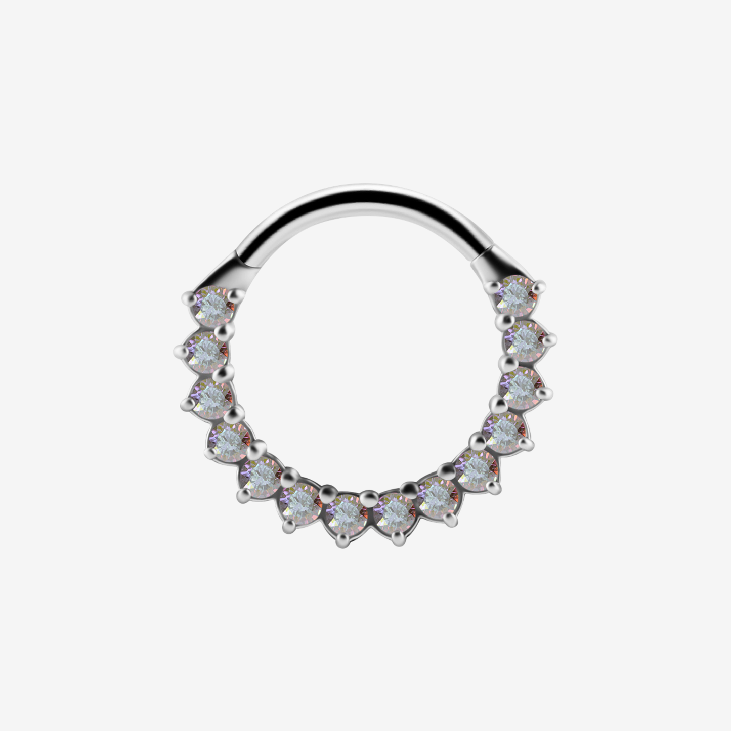 Piranha Septum Clicker Front Crystals Cobalt Chromium