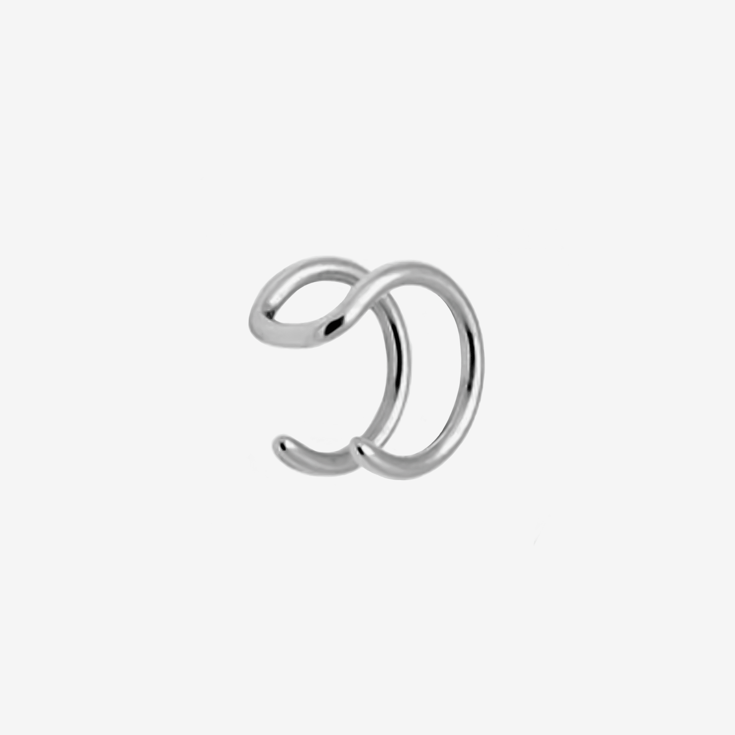 Piranha Earcuffs Double Ring Steel Basicline