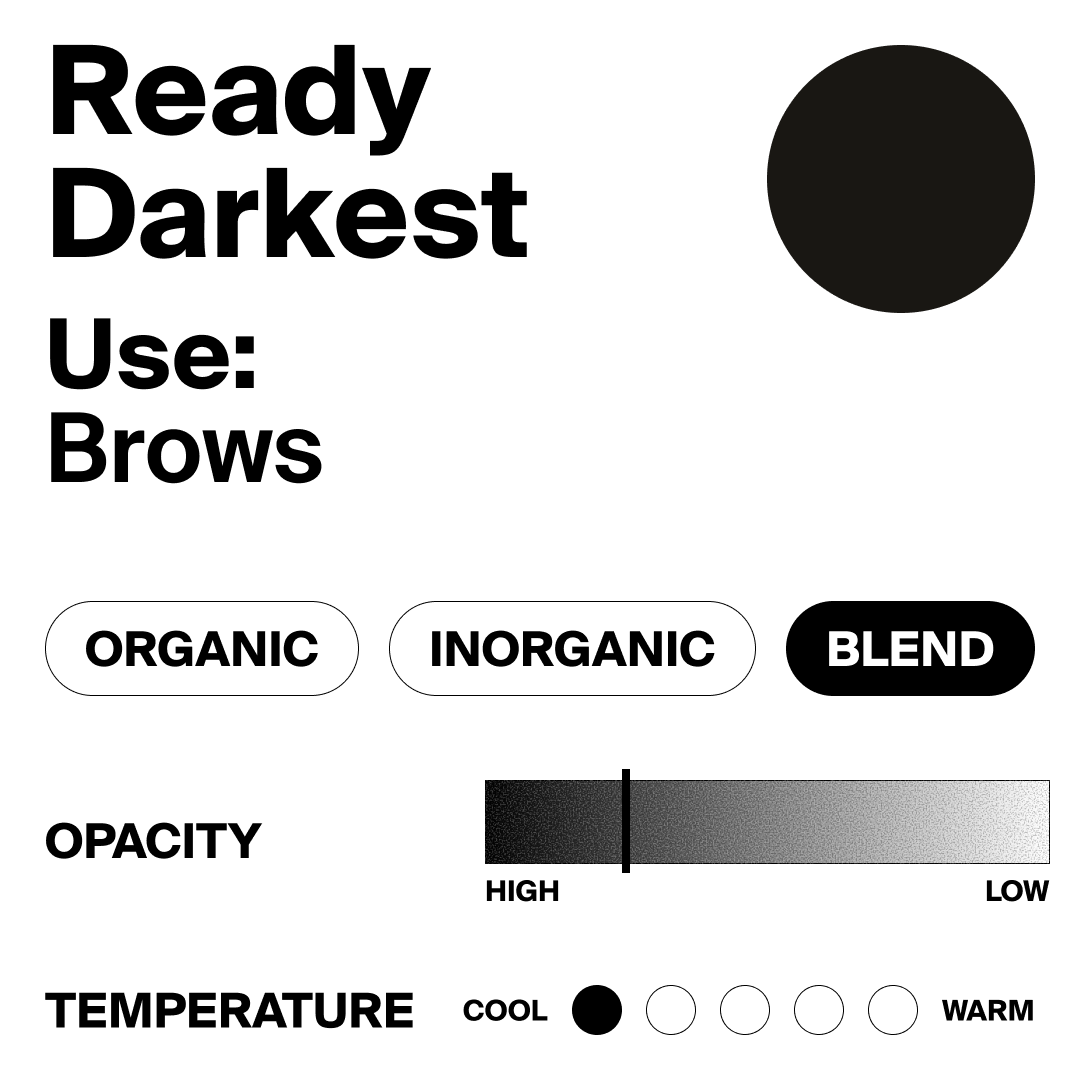 Black color swatch with text and controls for color selection on a white background