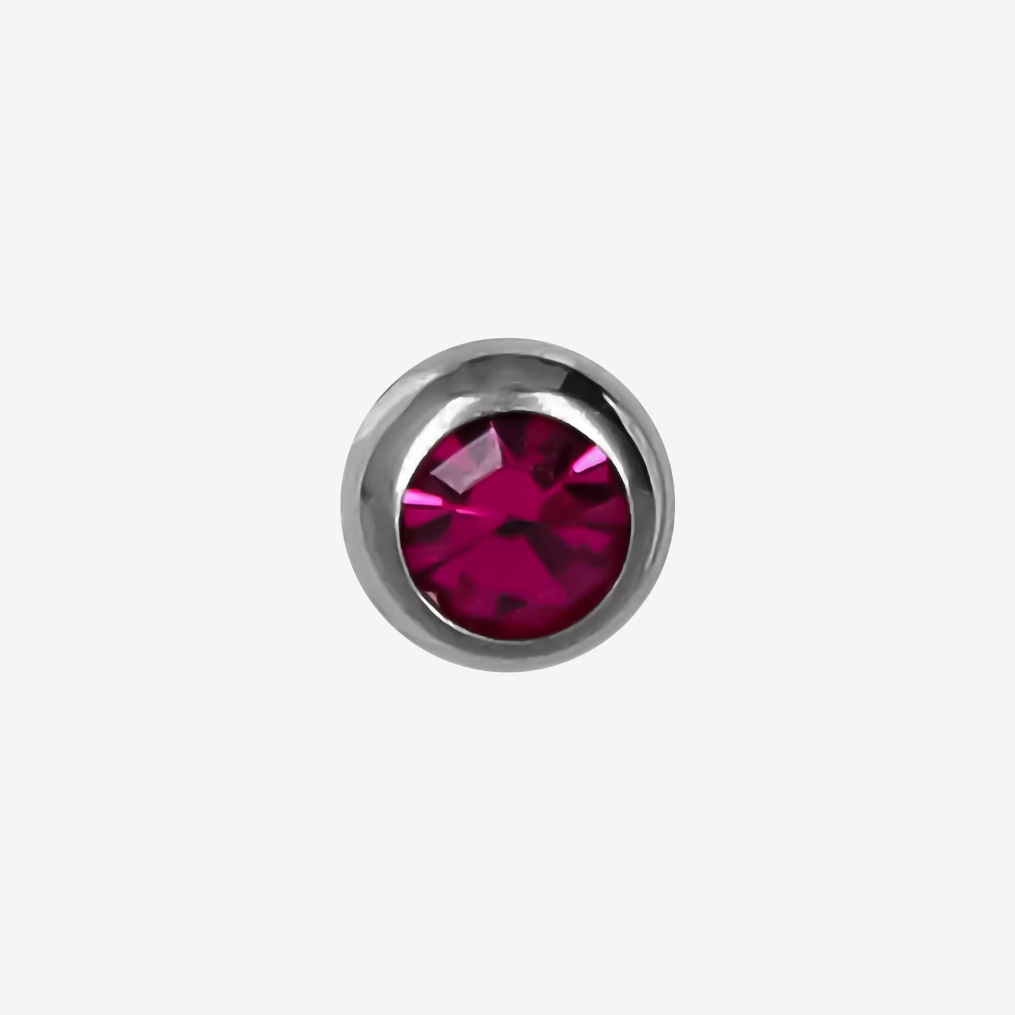 Piranha Ball Polished Titanium with Stone