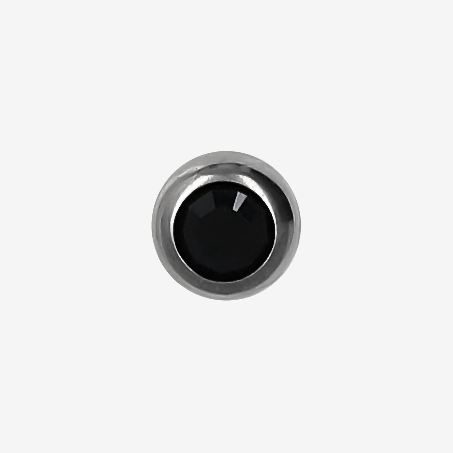 Piranha Ball Polished Titanium with Stone