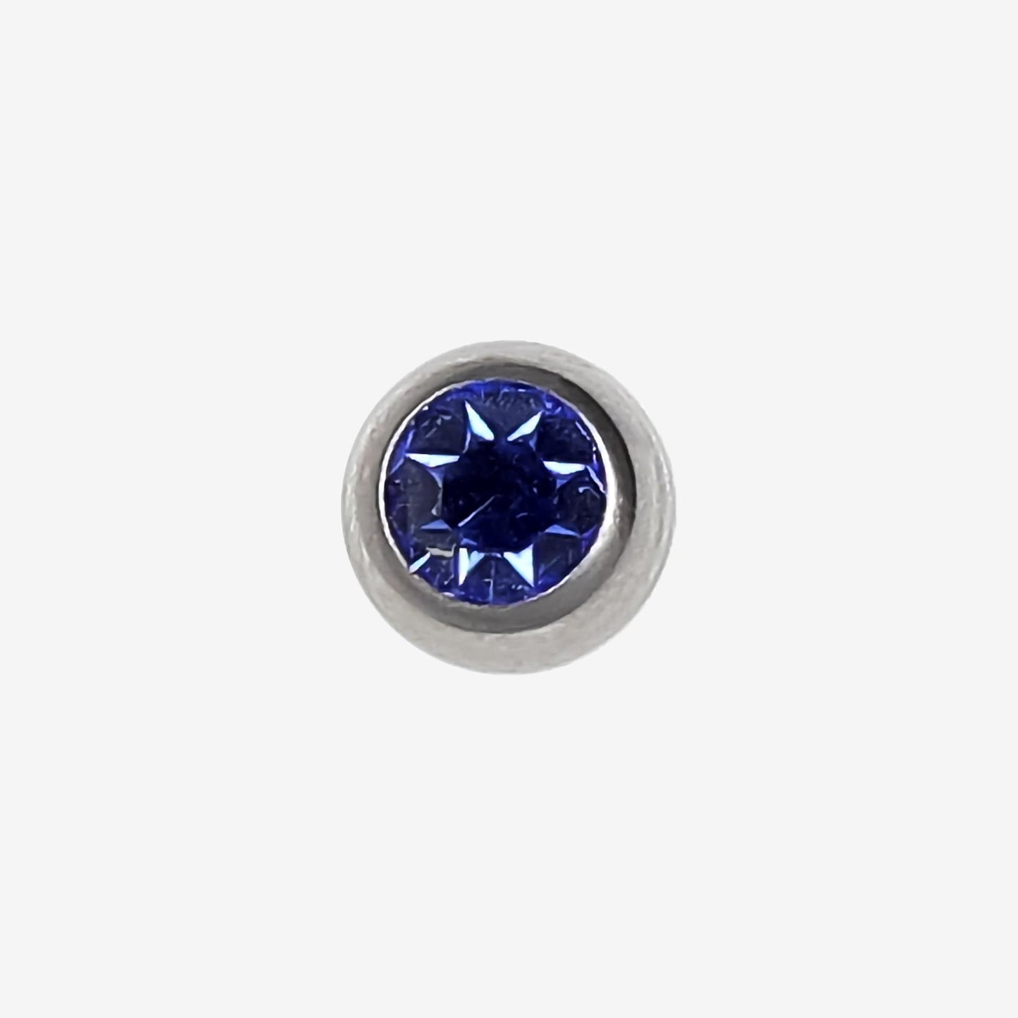 Piranha Ball Polished Titanium with Stone
