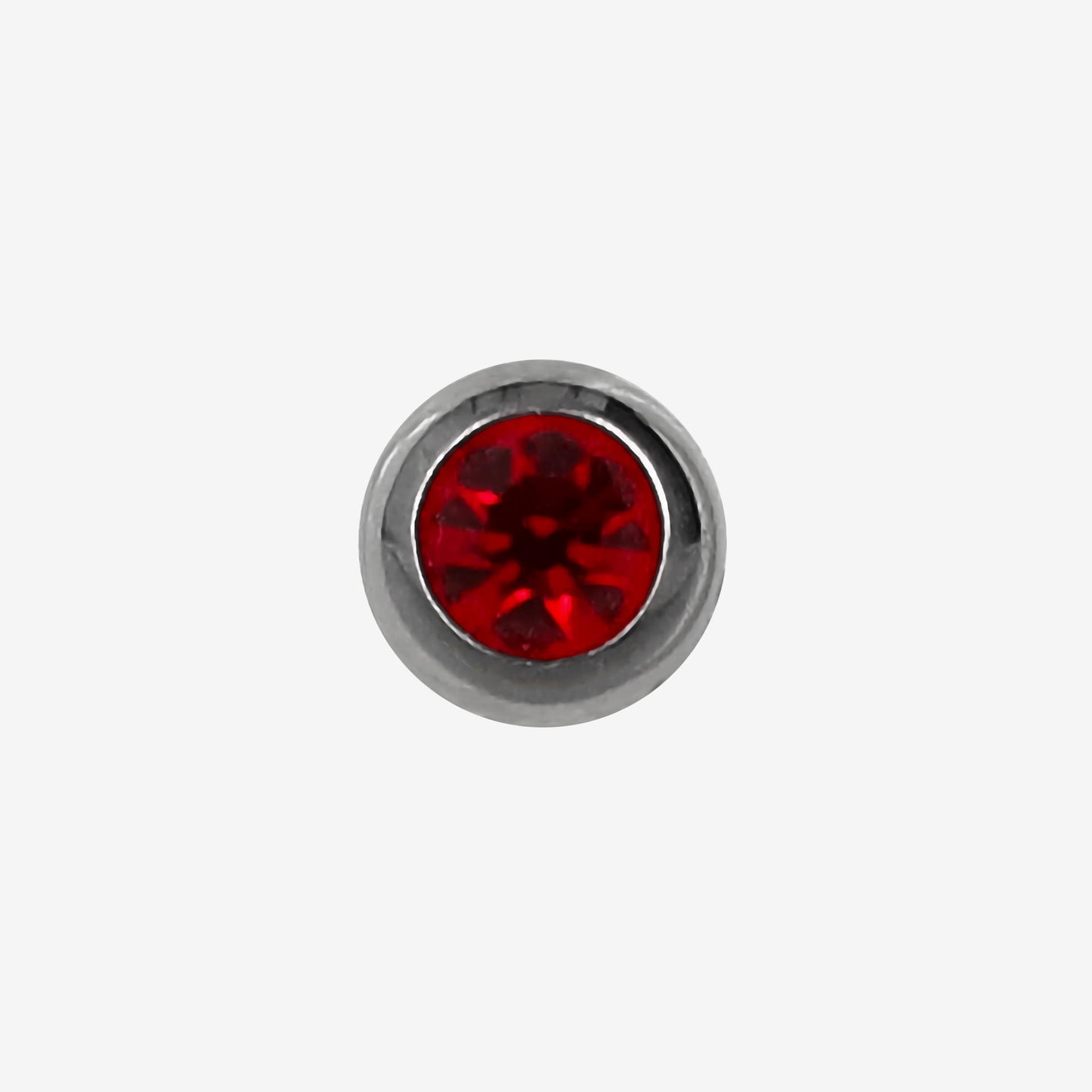 Piranha Ball Polished Titanium with Stone