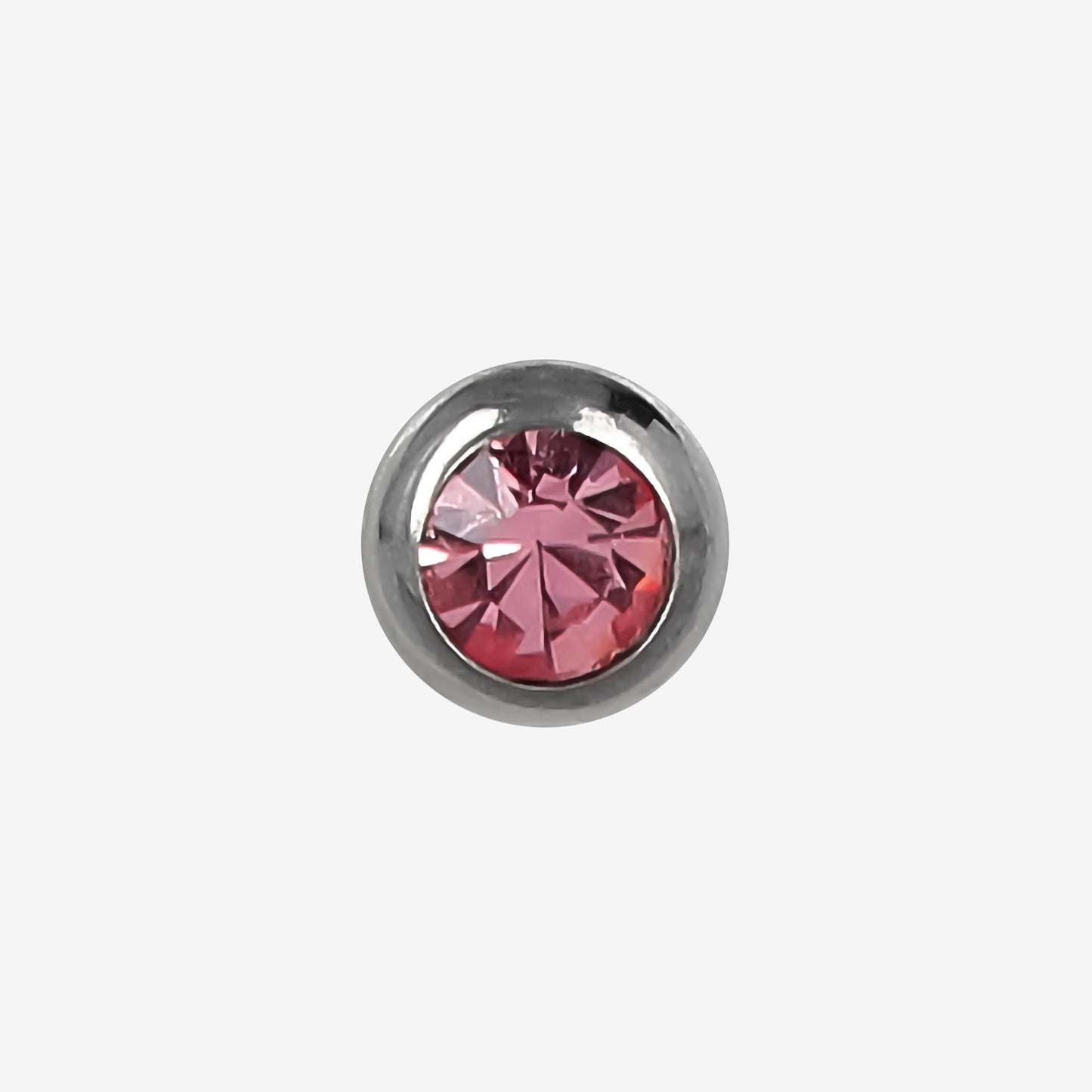 Piranha Ball Polished Titanium with Stone