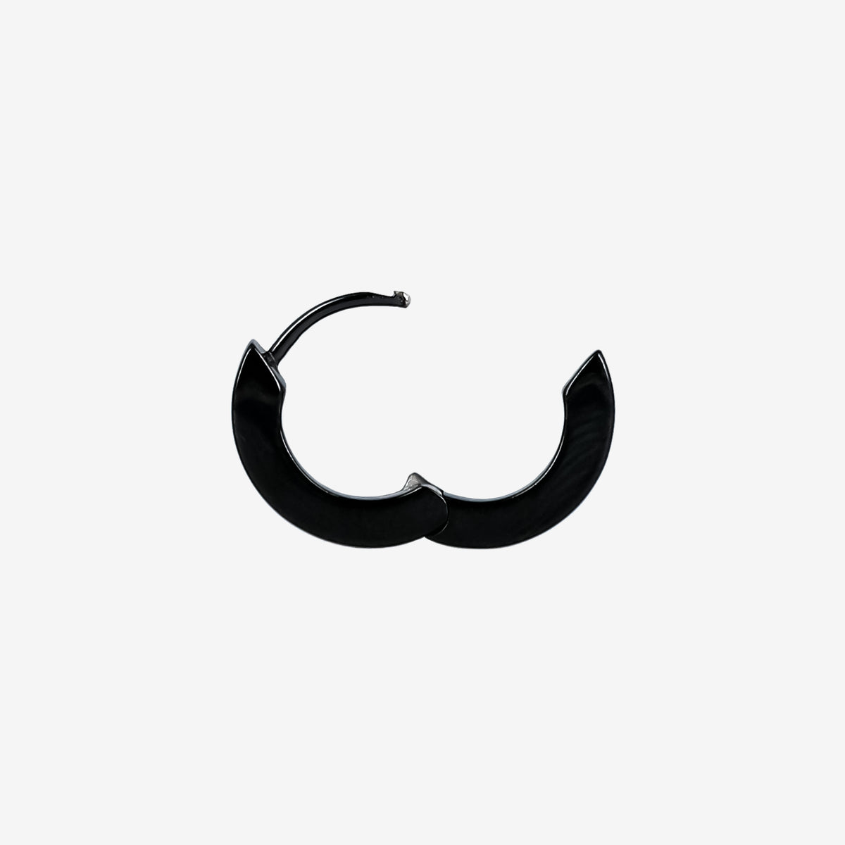 Piranha Argola Square Huggies Hoop (Par) Steel Blackline
