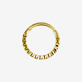 Piranha Argola Hinged Cuban Chain Zirconline Cromo Cobalto