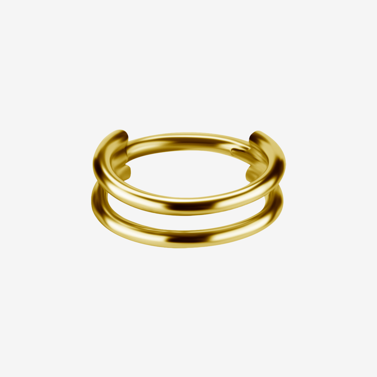 Piranha Argola Hinged Double Ring Titan Zirconline