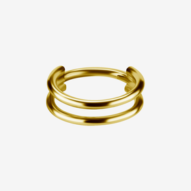 Piranha Argola Hinged Double Ring Titan Zirconline