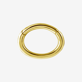 Piranha Argola Hinged Rook Oval Round Steel Zirconline
