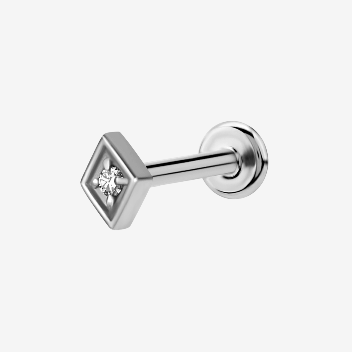 Piranha Labret Diamond Jewelled Steel Basicline