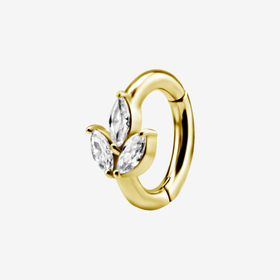 Piranha Oval Belly Platan Crystal Zirconline Cobalt Chromium