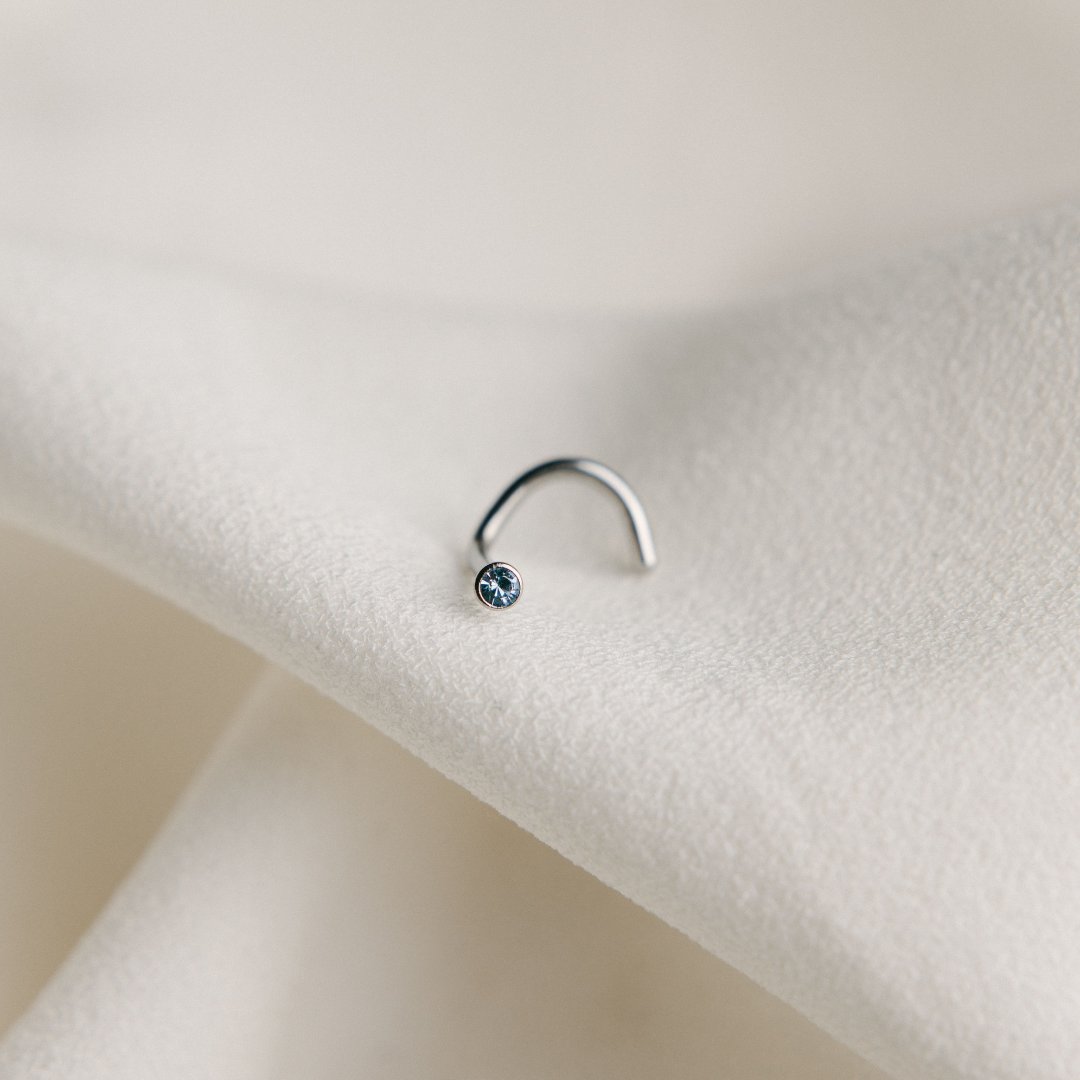 Piranha Nose 316L Surgical Steel with Stone