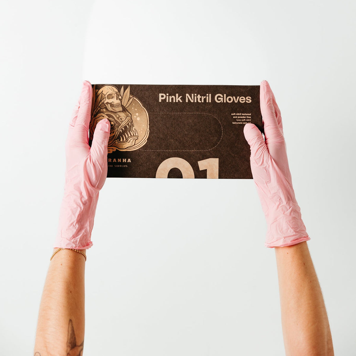 Piranha Soft Disposable Nitrile Gloves Pink