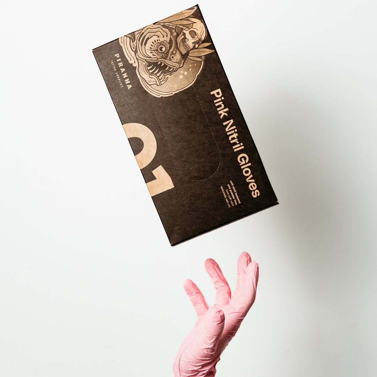 Piranha Soft Disposable Nitrile Gloves Pink