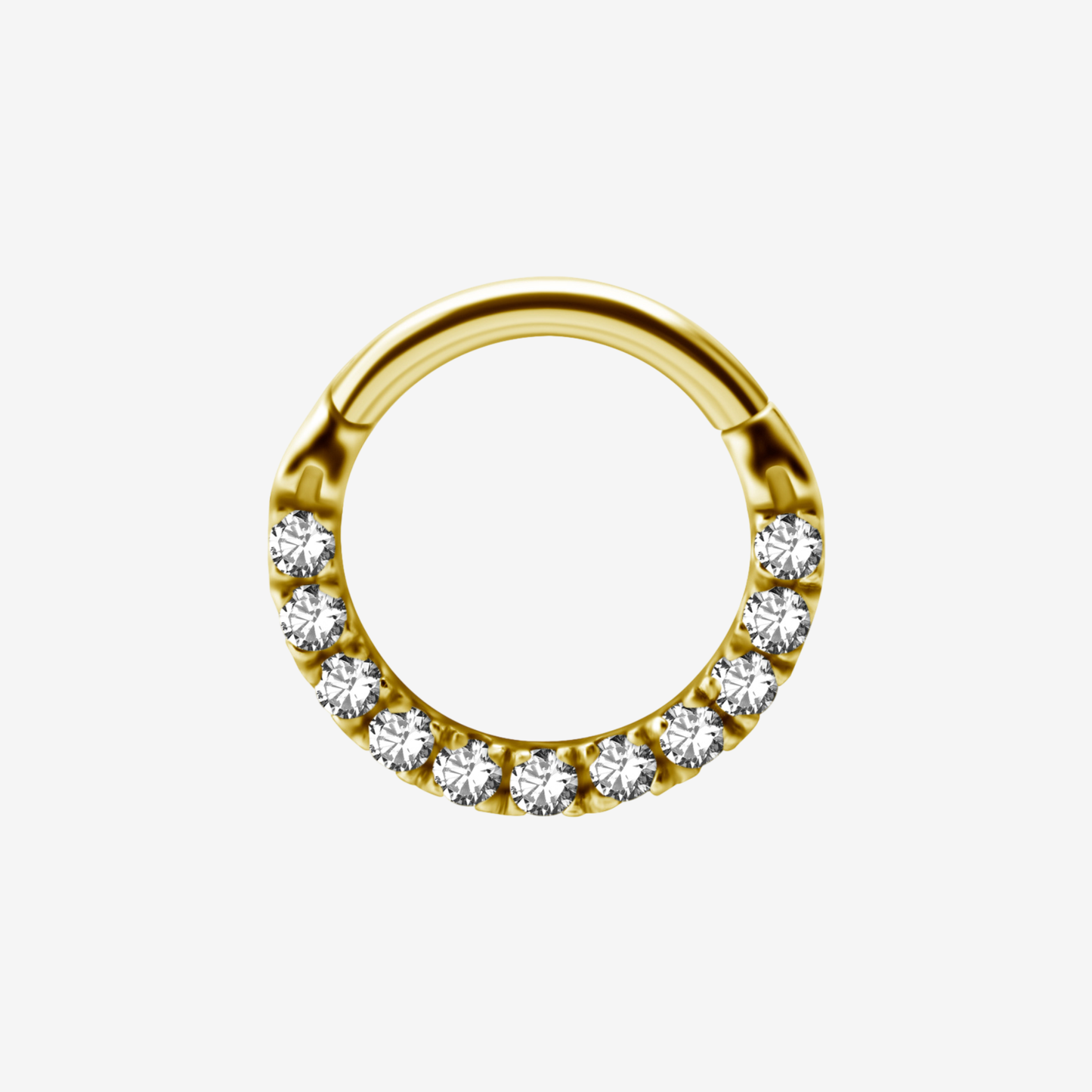 Piranha Septum Clicker Front Crystals Steel Zirconline