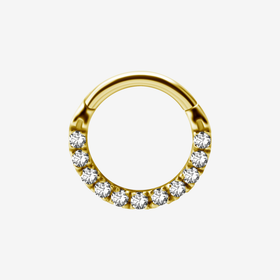 Piranha Septum Clicker Front Crystals Steel Zirconline