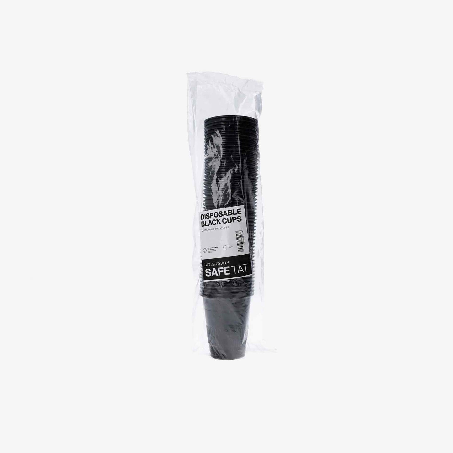 SAFE TAT Black Disposable Cups 50 Units