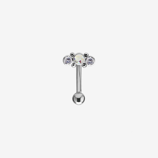 Piranha Eyebrow Bow 3 Crystals Titan Highline