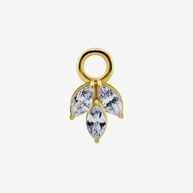 Piranha Ring Charm Platan Crystal Steel Zirconline