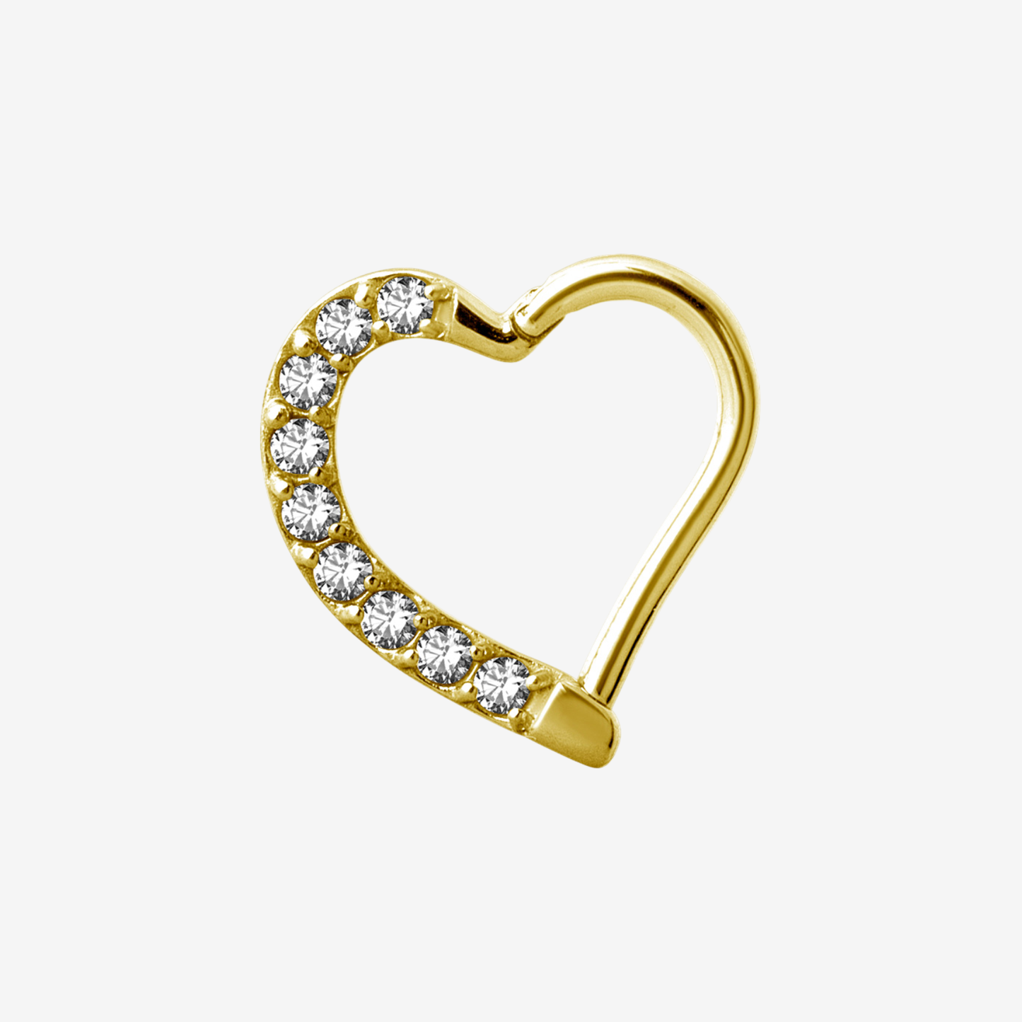 Wildcat Hoop Multi Jewelled Heart Steel Zirconline