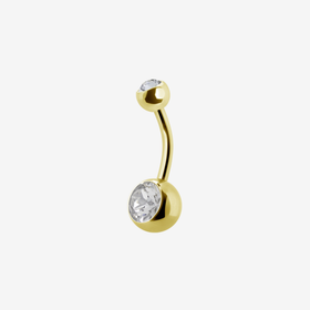 Piranha Banana Double Crystal Steel Zirconline