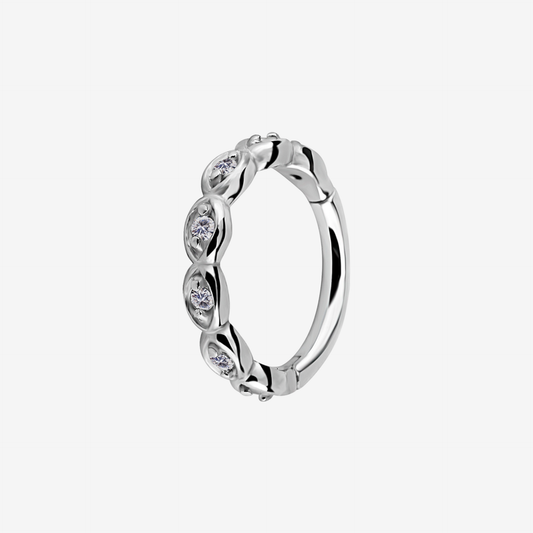 Piranha Argola Ring Crystals Steel Basicline