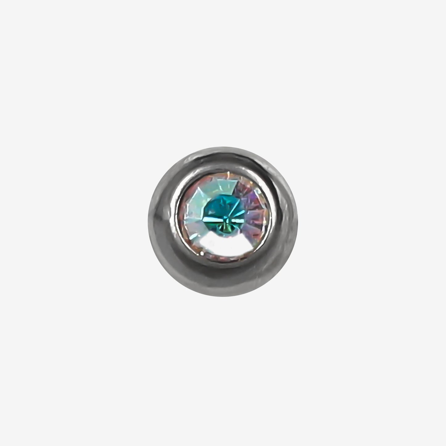 Zinova Ball Polished Titanium with Stone