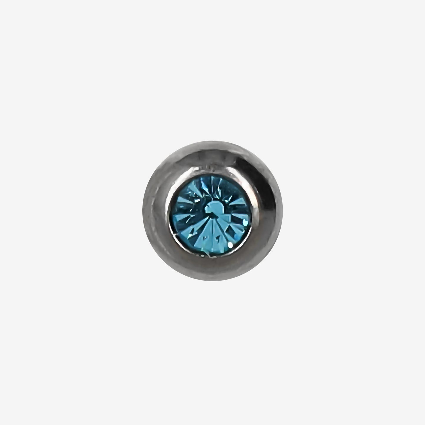 Zinova Ball Polished Titanium with Stone