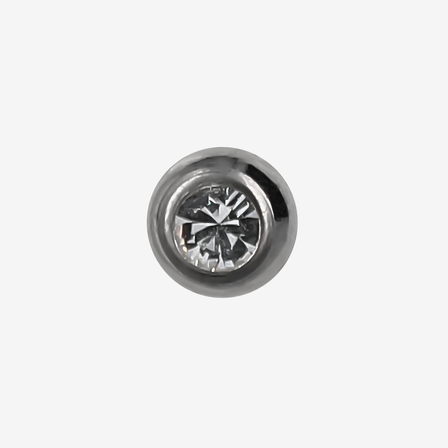 Zinova Ball Polished Titanium with Stone