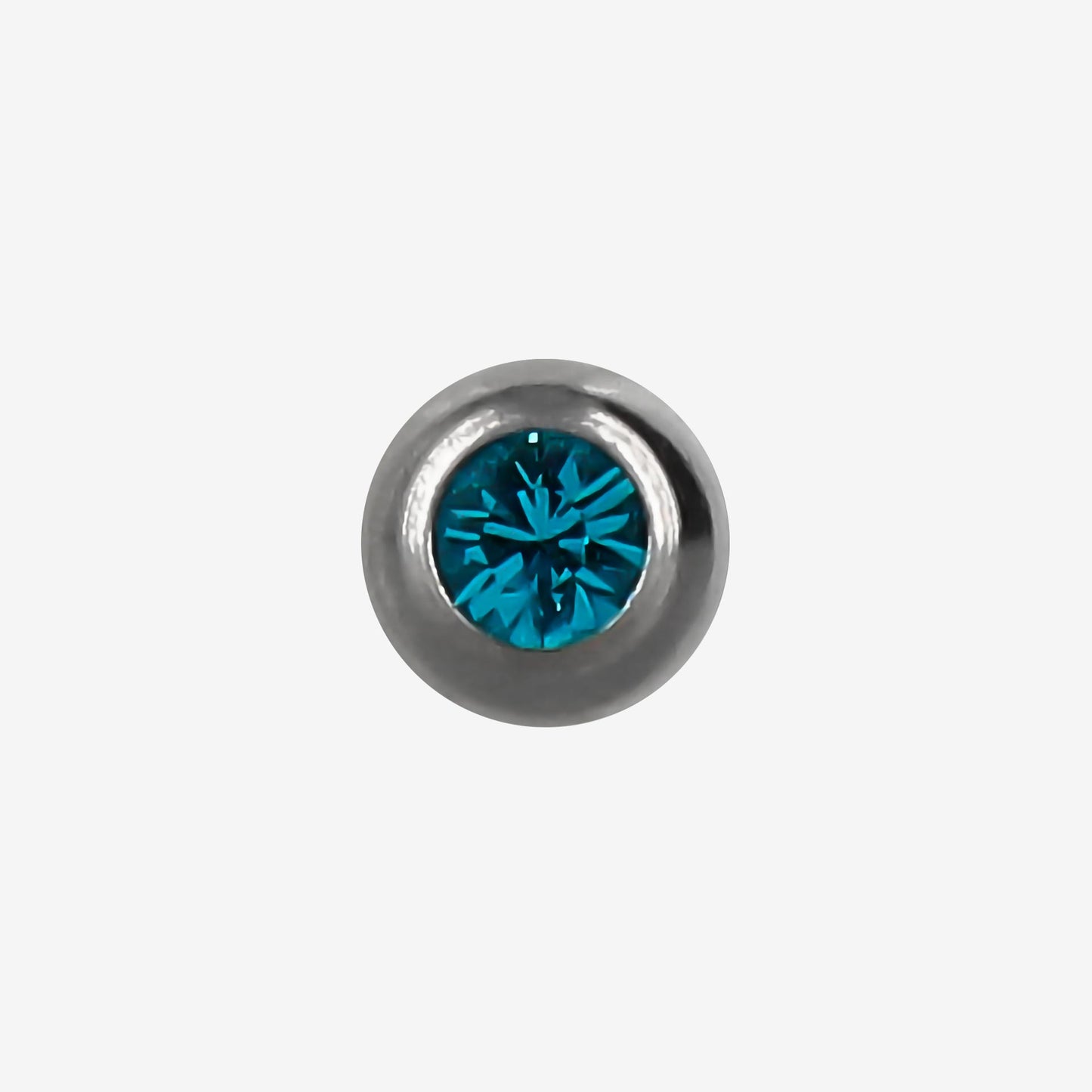 Zinova Ball Polished Titanium with Stone