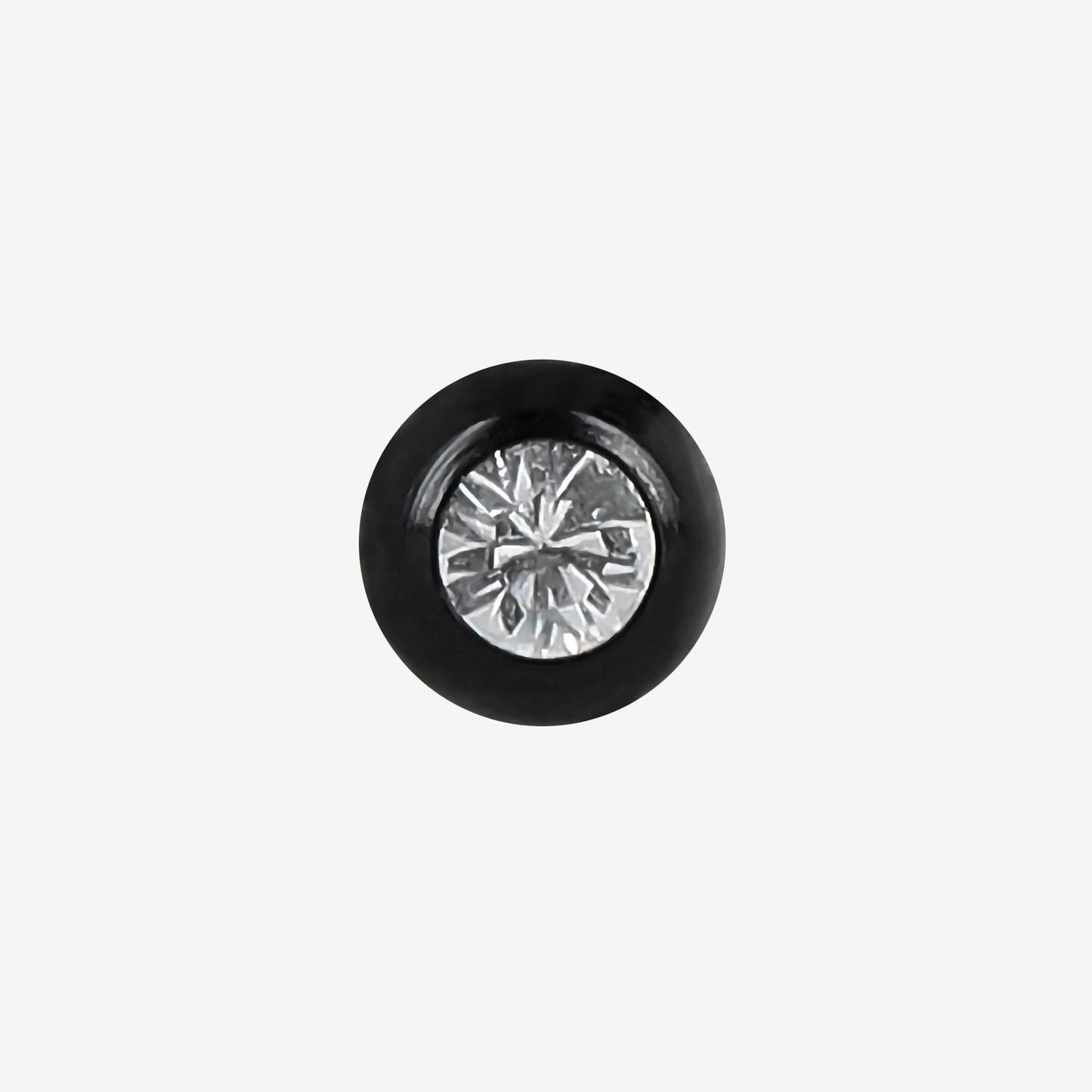 Zinova Pure Black Titanium Ball with Stone