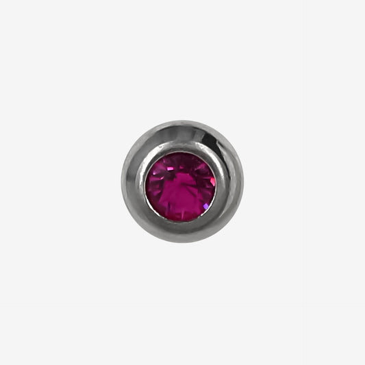 Zinova Ball Polished Titanium with Stone
