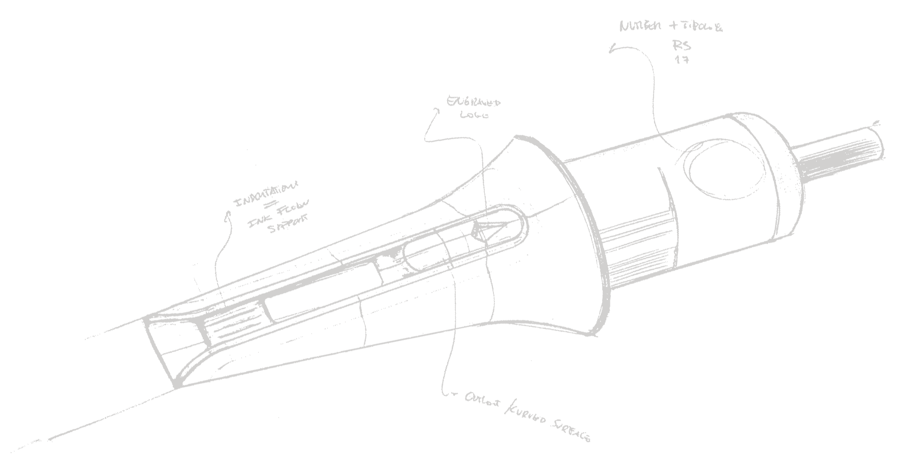 PiranhaLab tattoo cartridge — professional fineline cartridges engineered for professional tattoo artists